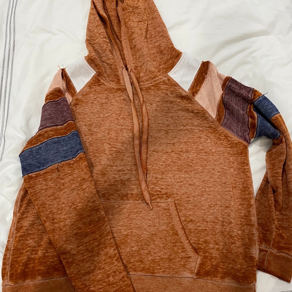 Orange burnout sweatshirt